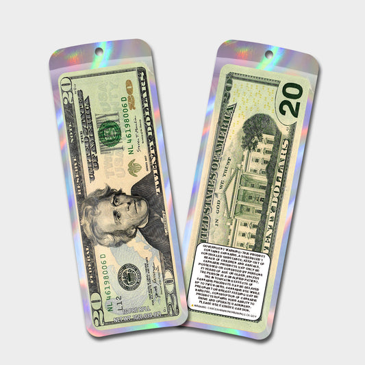 $20 1G Labeled Pre-Roll Mylar Bags