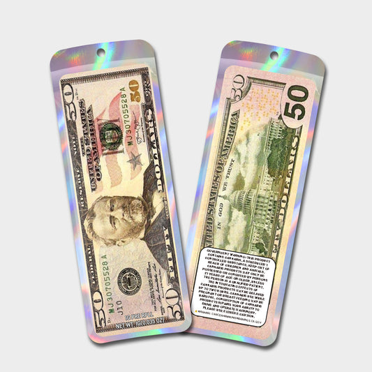 $50 1G Labeled Pre-Roll Mylar Bags