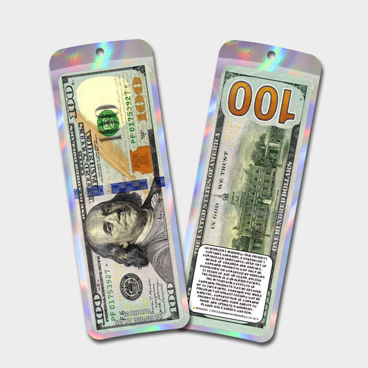 $100 1G Labeled Pre-Roll Mylar Bags