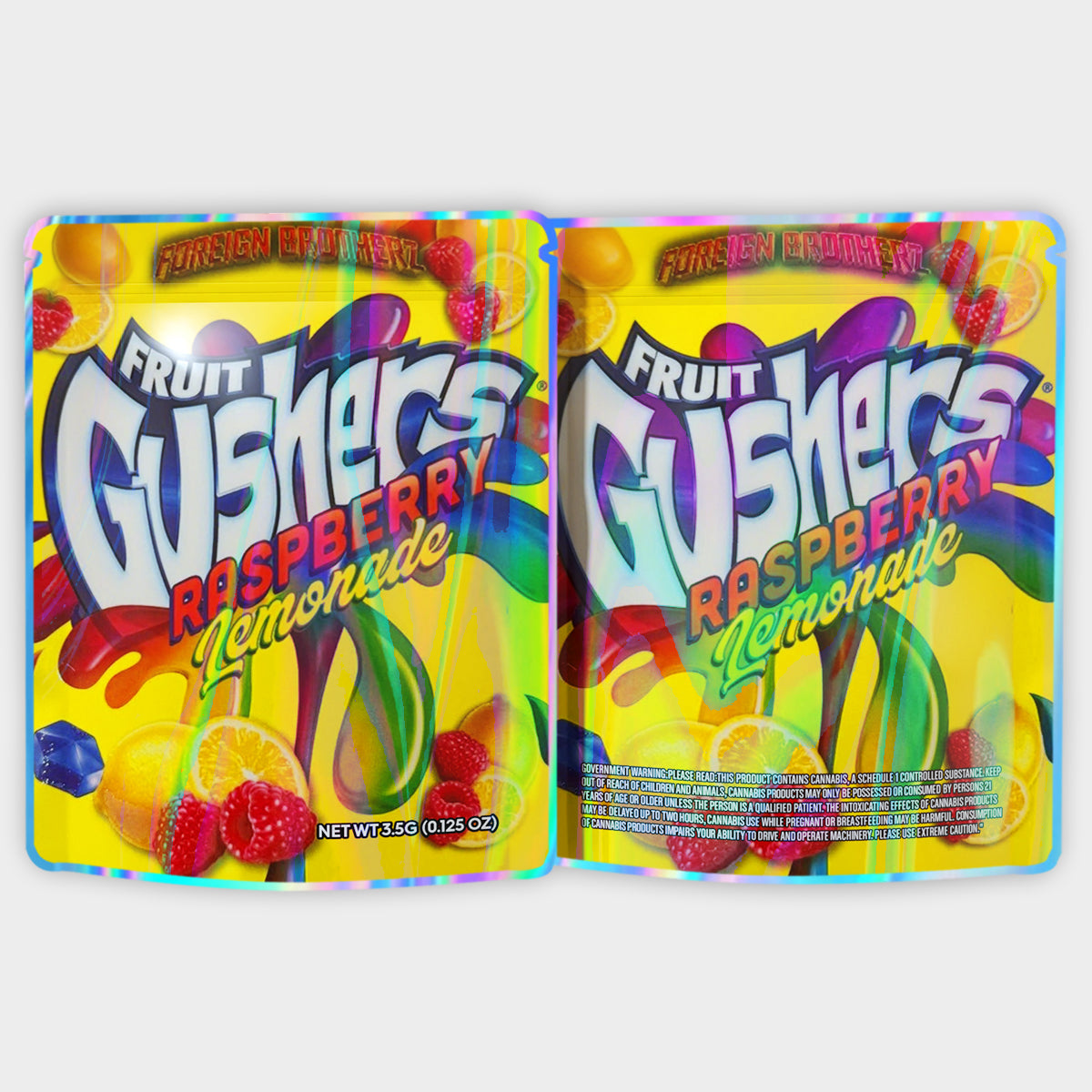 Fruit Gushers Raspberry Lemonade 3.5G Mylar Bags
