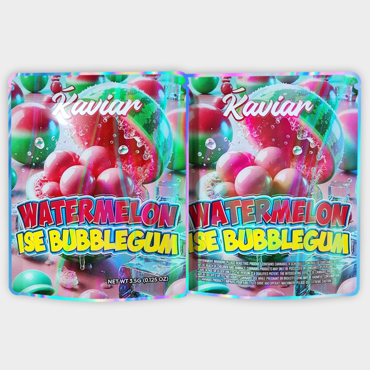 Kaviar Watermelon Ise Bubblegum 3.5G Mylar Bags