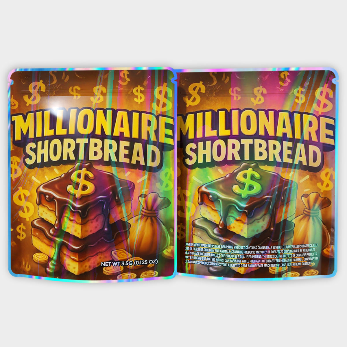 Millionaire Shortbread 3.5G Mylar Bags