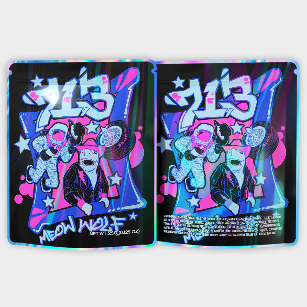 Meow Wolf 3.5G Mylar Bags