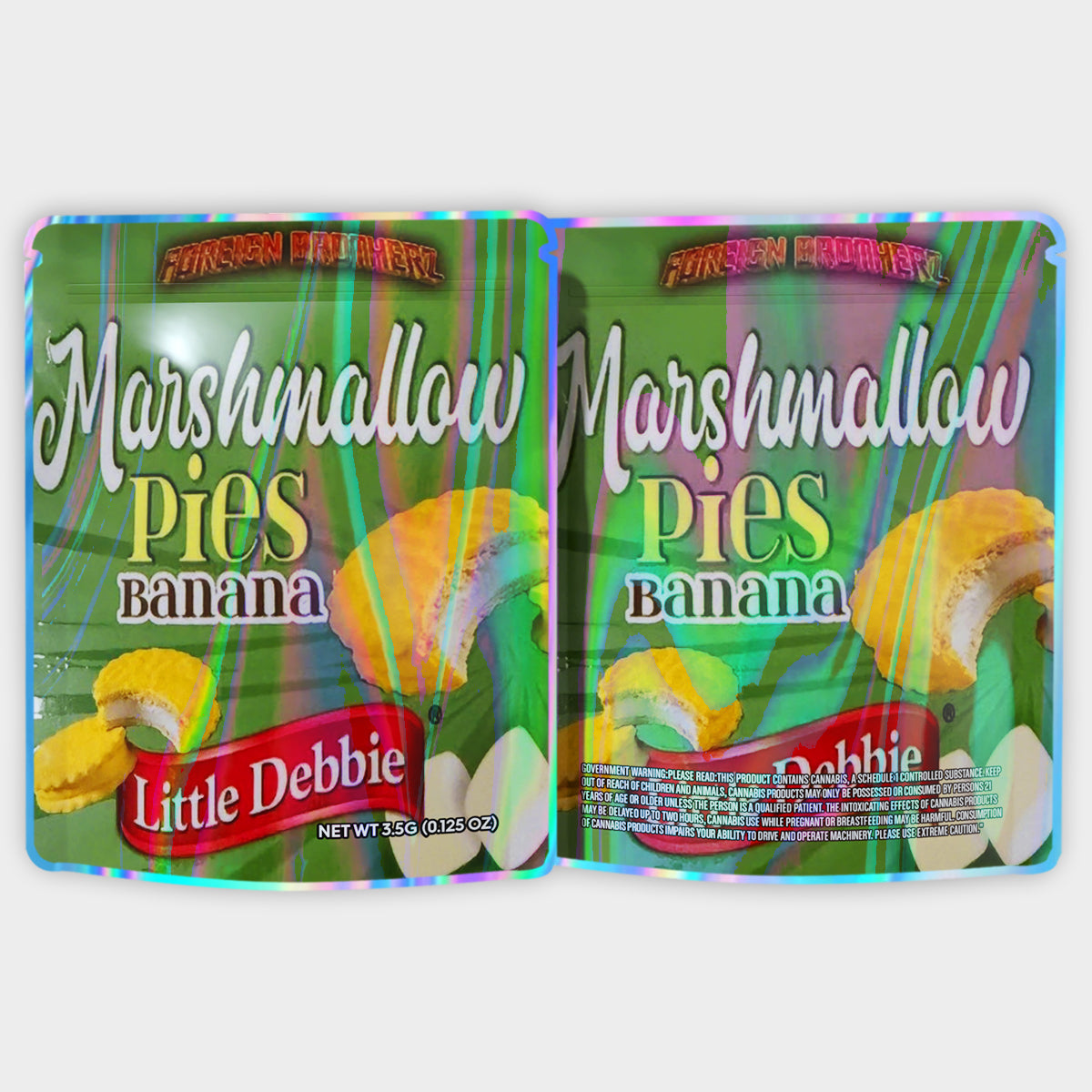 Marshmallow Pie Banana 3.5G Mylar Bags