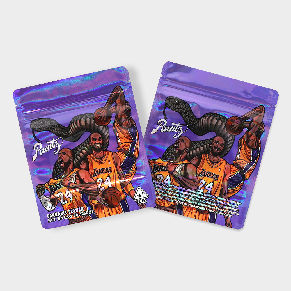 Runty Lakers 24 3.5G Mylar Bags