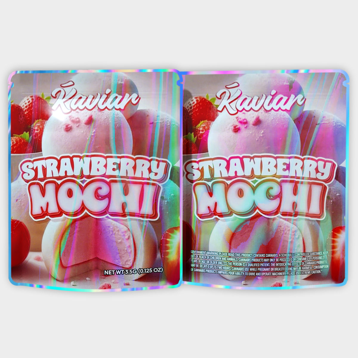 Kaviar Strawberry Mochi 3.5G Mylar Bags