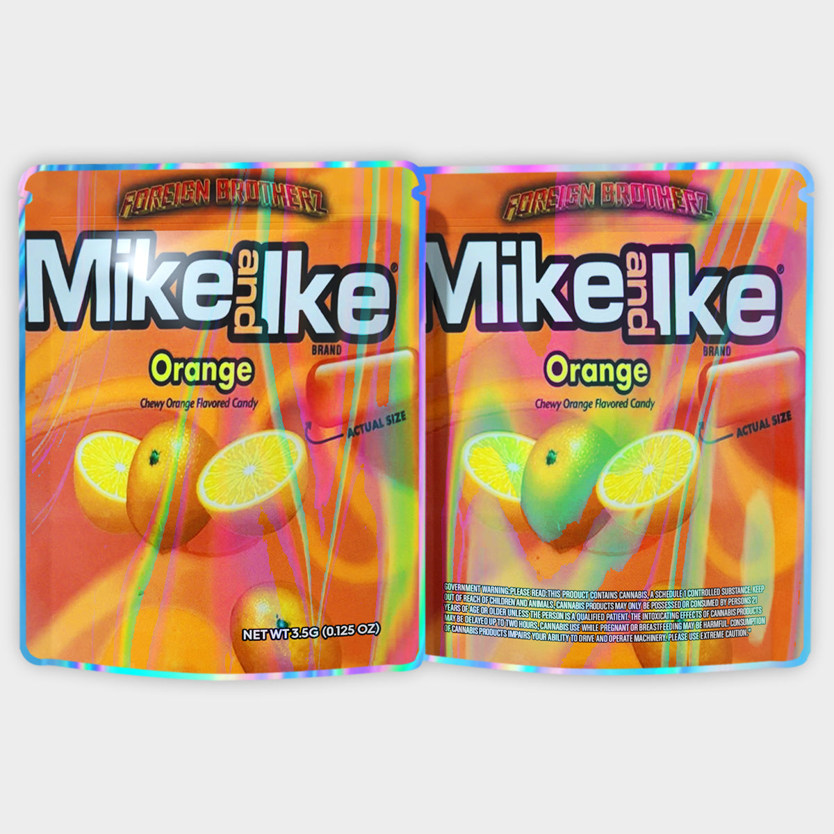 Mike Puelke Orange 3.5G Mylar Bags