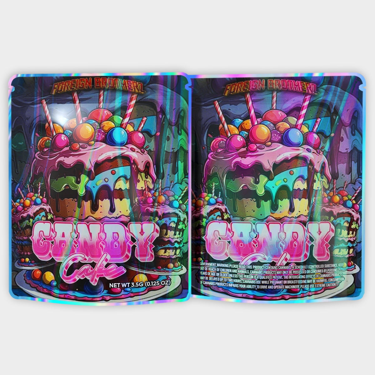 Candy Cake 3.5G Mylar Bags
