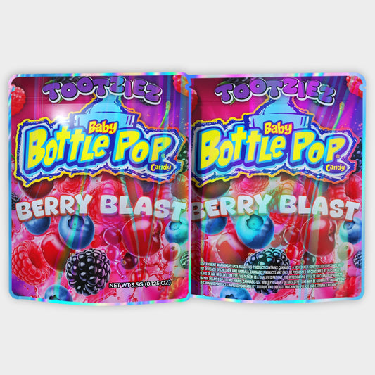 Tootziez Baby Bottle Pop Candy Berry Blast 3.5G Mylar Bags