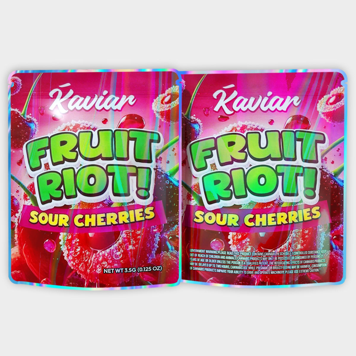 Kaviar Fruit Riot Sour Cherries 3.5G Mylar Bags