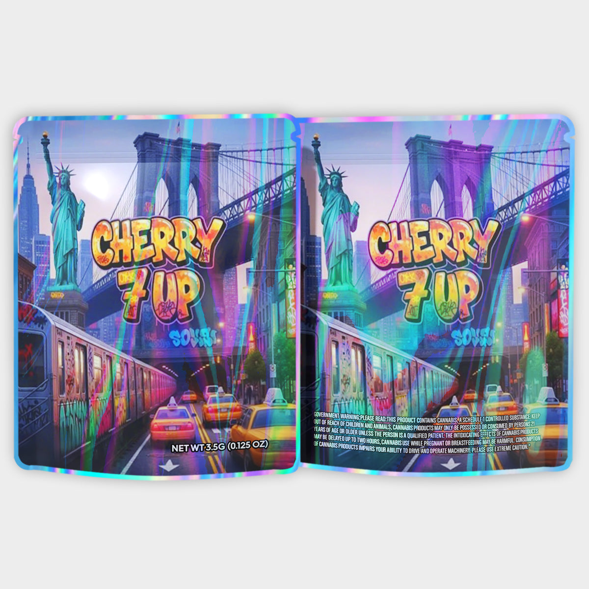 Cherry 7 Up 3.5G Mylar Bags