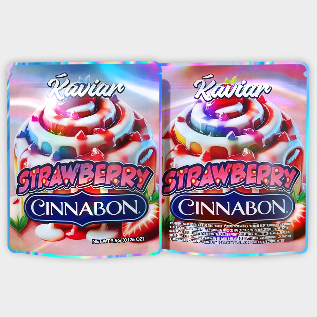 Kaviar Strawberry Cinnabon 3.5G Mylar Bags