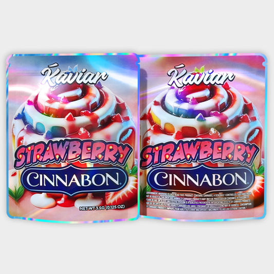 Kaviar Strawberry Cinnabon 3.5G Mylar Bags