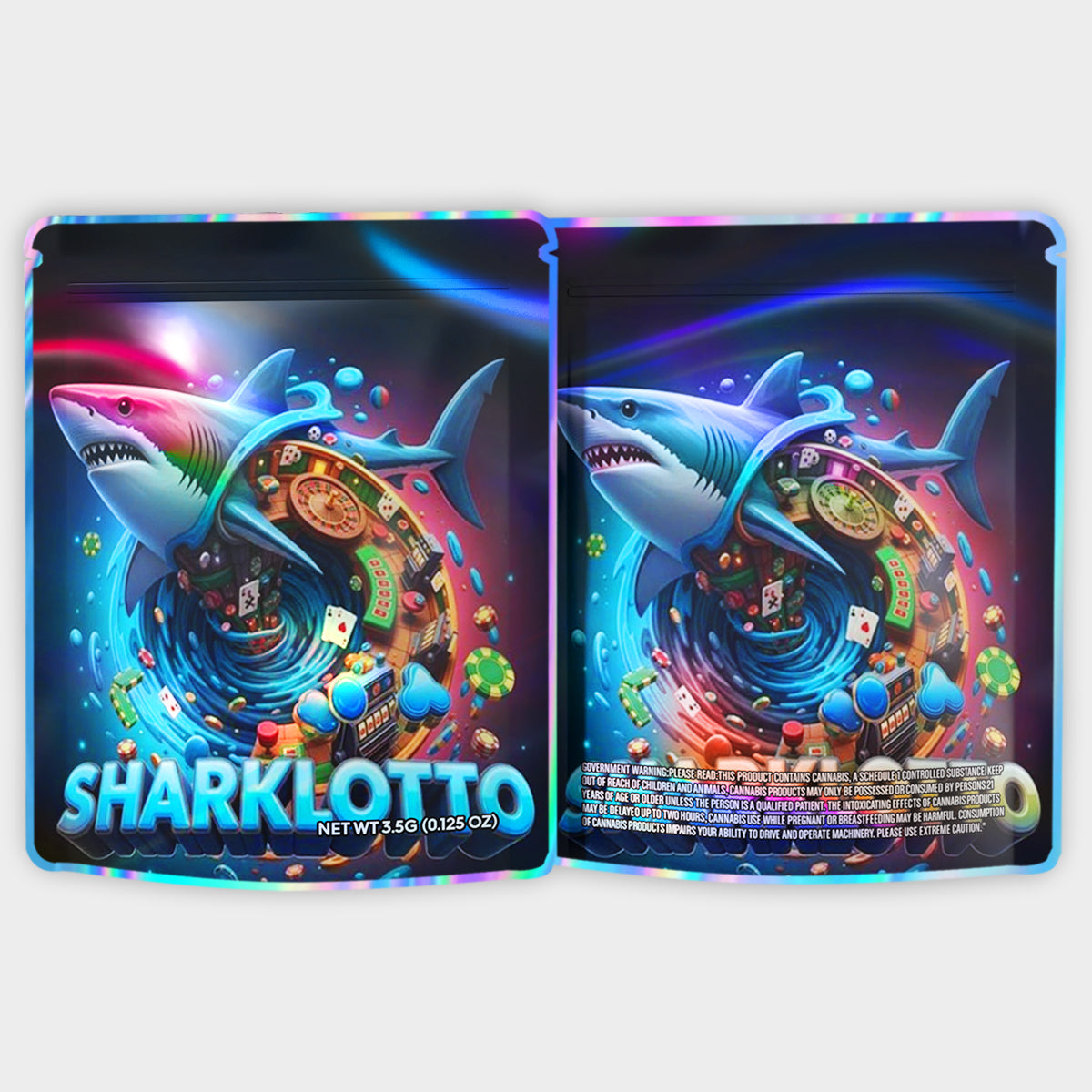 Shark Lotto 3.5G Mylar Bags