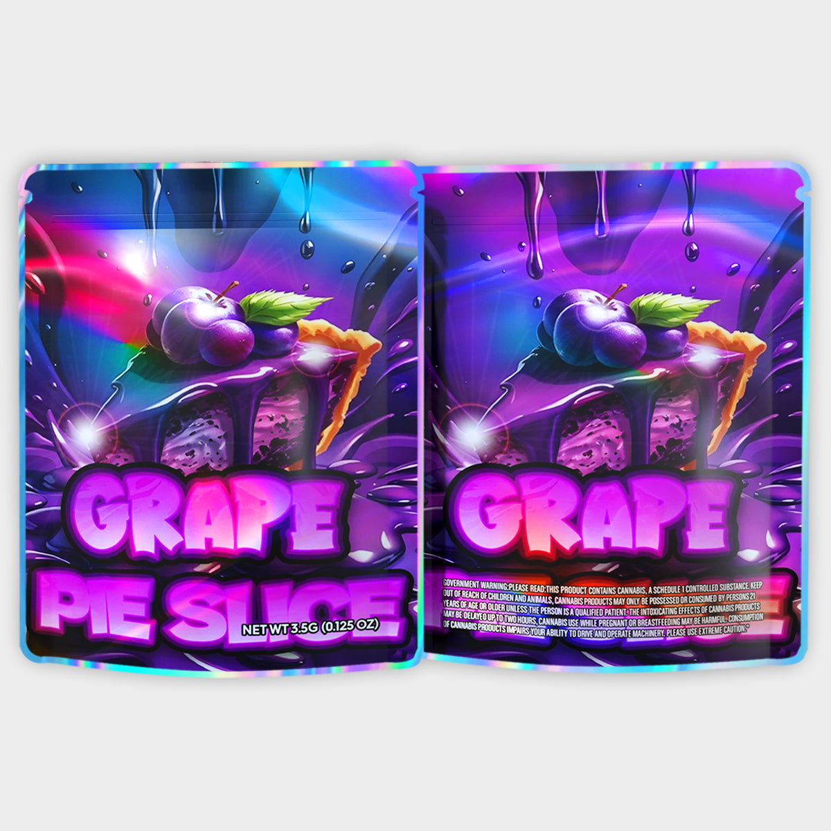 Grape Pie Slice 3.5G Mylar Bags