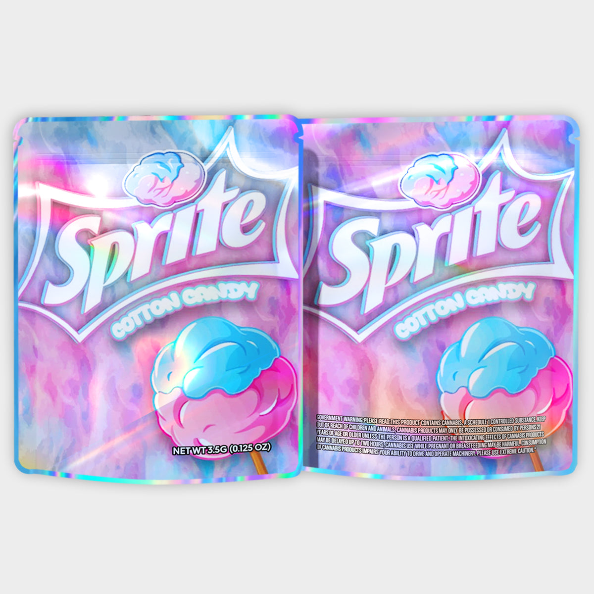 Sprite Cotton Candy 3.5G Mylar Bags