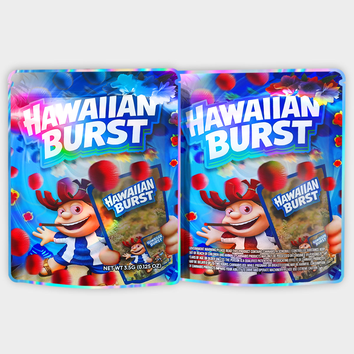 Hawaiian Burst 3.5G Mylar Bags