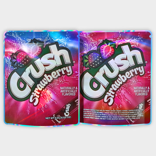 Crush Strawberry 3.5G Mylar Bags