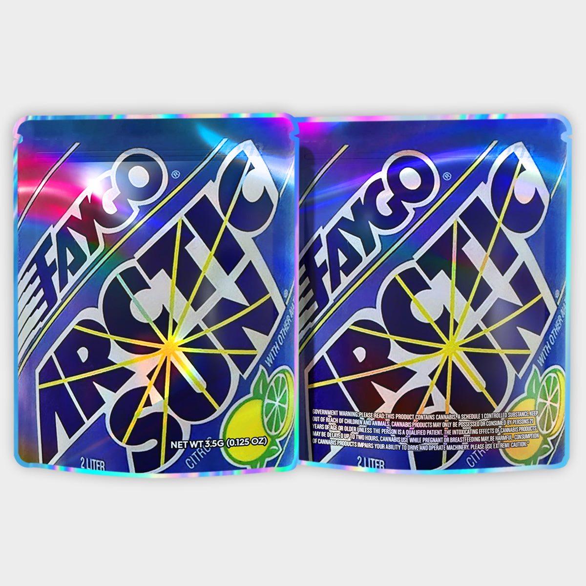 custom cannabis mylar bag 3.5g design