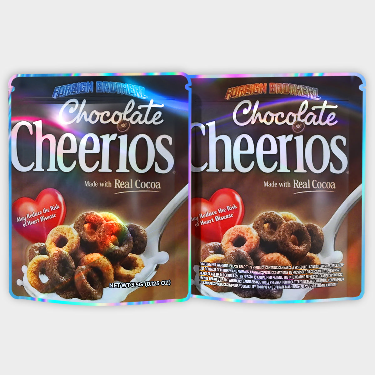 Chocolate Cheerios 3.5G Mylar Bags