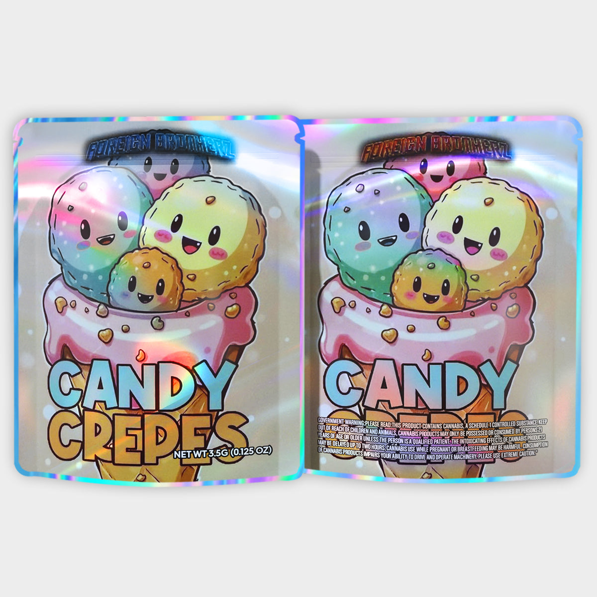 Candy Crepes 3.5G Mylar Bags
