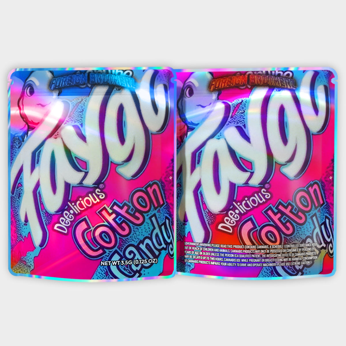 Faygo Deelicious Cotton Candy 3.5G Mylar Bags