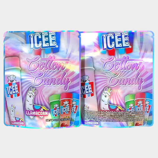 Icee Cotton Candy Llamacorn 3.5G Mylar Bags