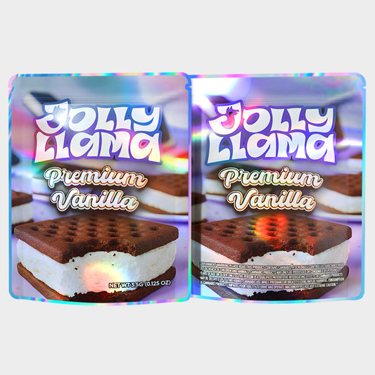 Jolly Llama Premium Vanilla 3.5G Mylar Bags