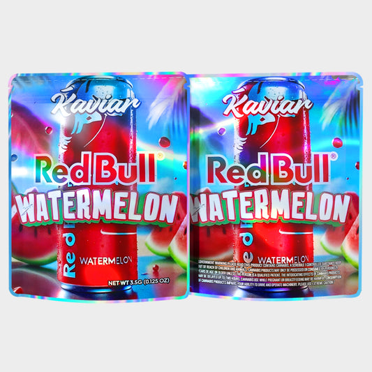 Kaviar Red Bull Watermelon 3.5G Mylar Bags