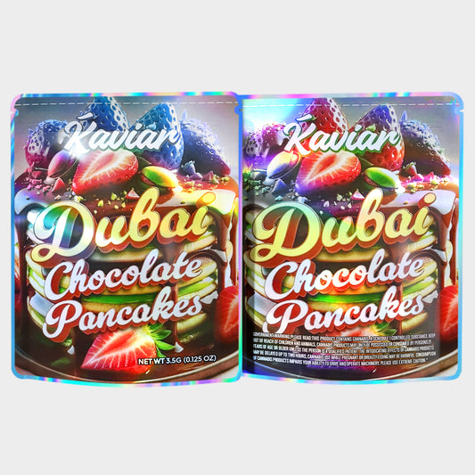 Kaviar Dubai Chocolate Pancakes 3.5G Mylar Bags