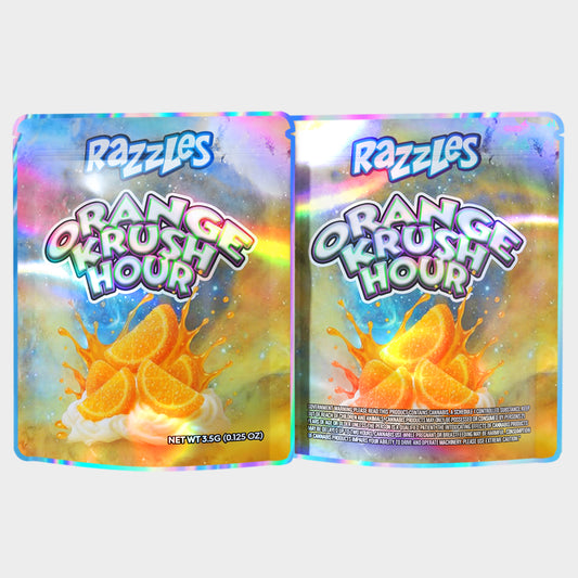 Razzles Orange Krush Hour 3.5G Mylar Bags