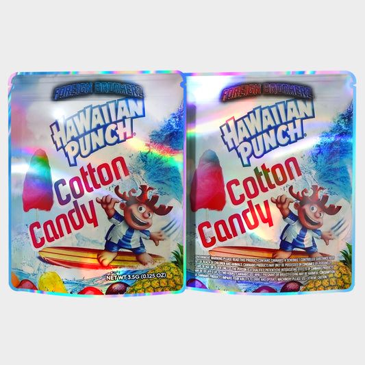 Hawaiian Punch Cotton Candy 3.5G Mylar Bags