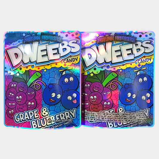 Dweebs Grape & Blueberry Candy 3.5G Mylar Bags