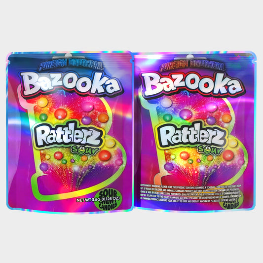 Bazooka Rattlerz Sour 3.5G Mylar Bags