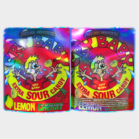 Cry Baby Lemon Cherry 3.5G Mylar Bags