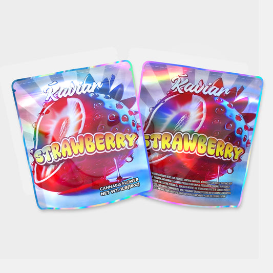 Kaviar Strawberry Mylar Bag 16 Oz (1lb)