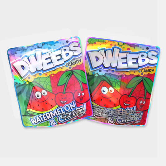 Dweebs Candy Watermelon Cherry Mylar Bag 16 Oz (1lb)