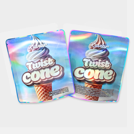 Kaviar Twist Cone Mylar Bag 16 Oz (1lb)