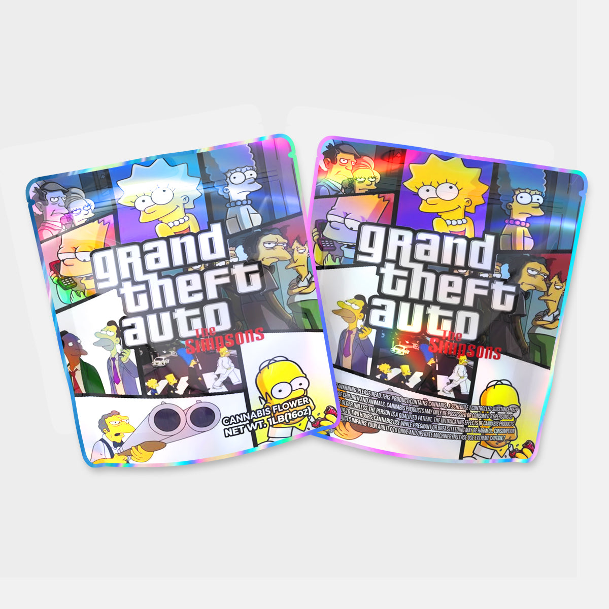 Grand Theft Auto The Simpsons Mylar Bag 16 Oz (1lb)