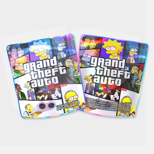 Grand Theft Auto The Simpsons Mylar Bag 16 Oz (1lb)