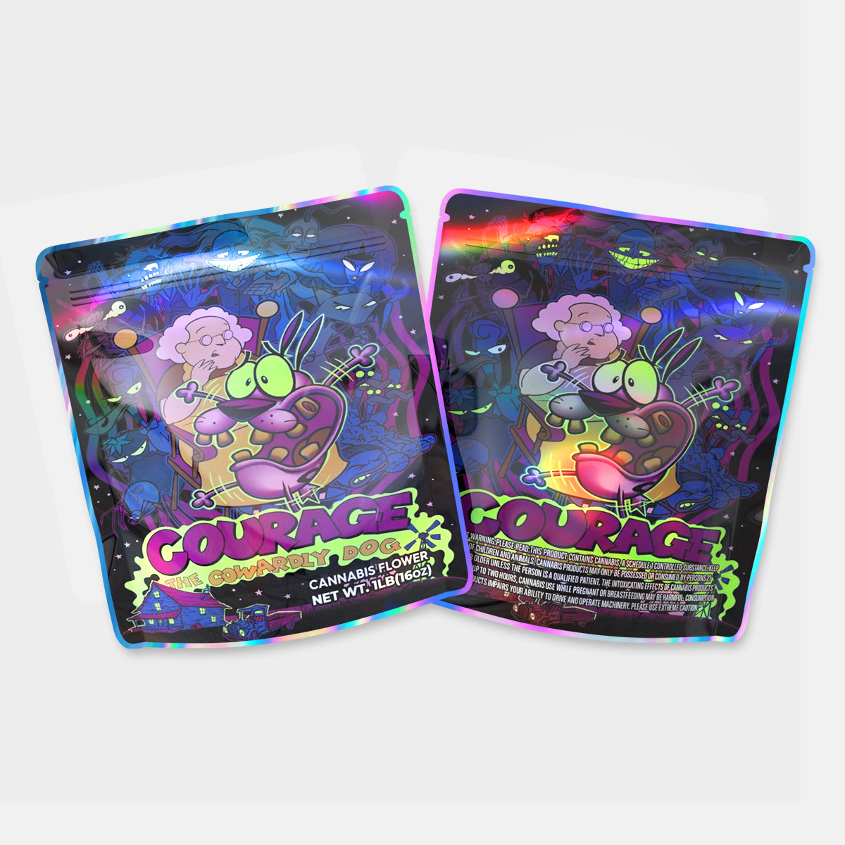 Courage Cowardly Dog Mylar Bag 16 Oz (1lb)