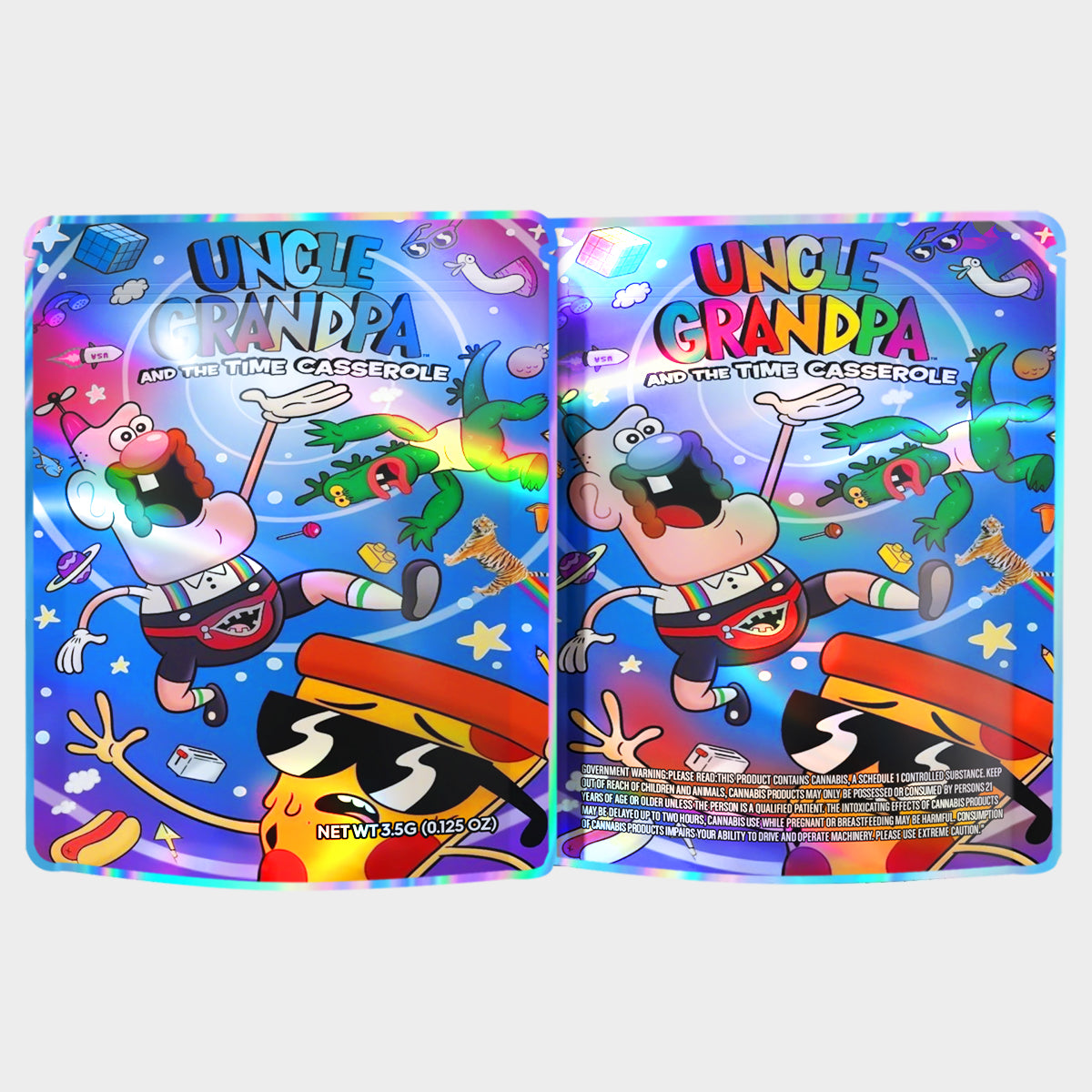 Uncle Grandpa And The Time Casserole 3.5G Mylar Bags