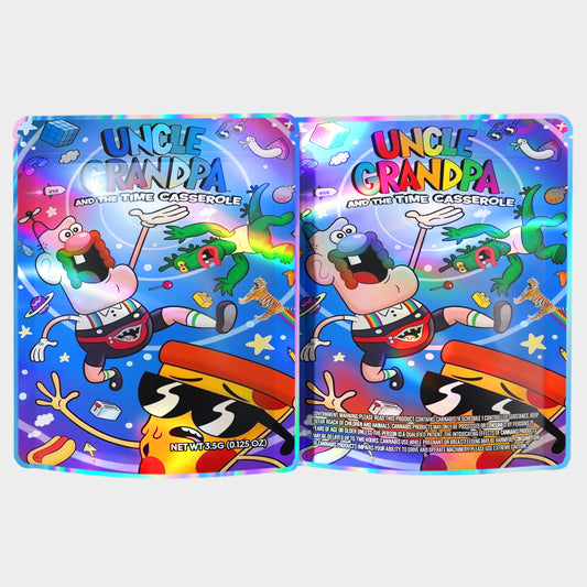 Uncle Grandpa And The Time Casserole 3.5G Mylar Bags