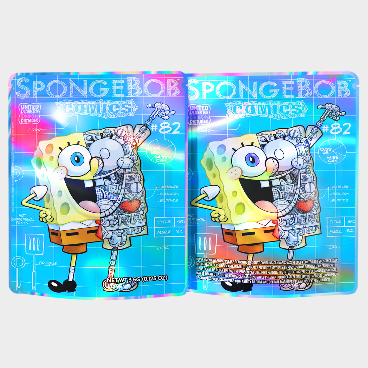 Spongebob Comics 3.5G Mylar Bags