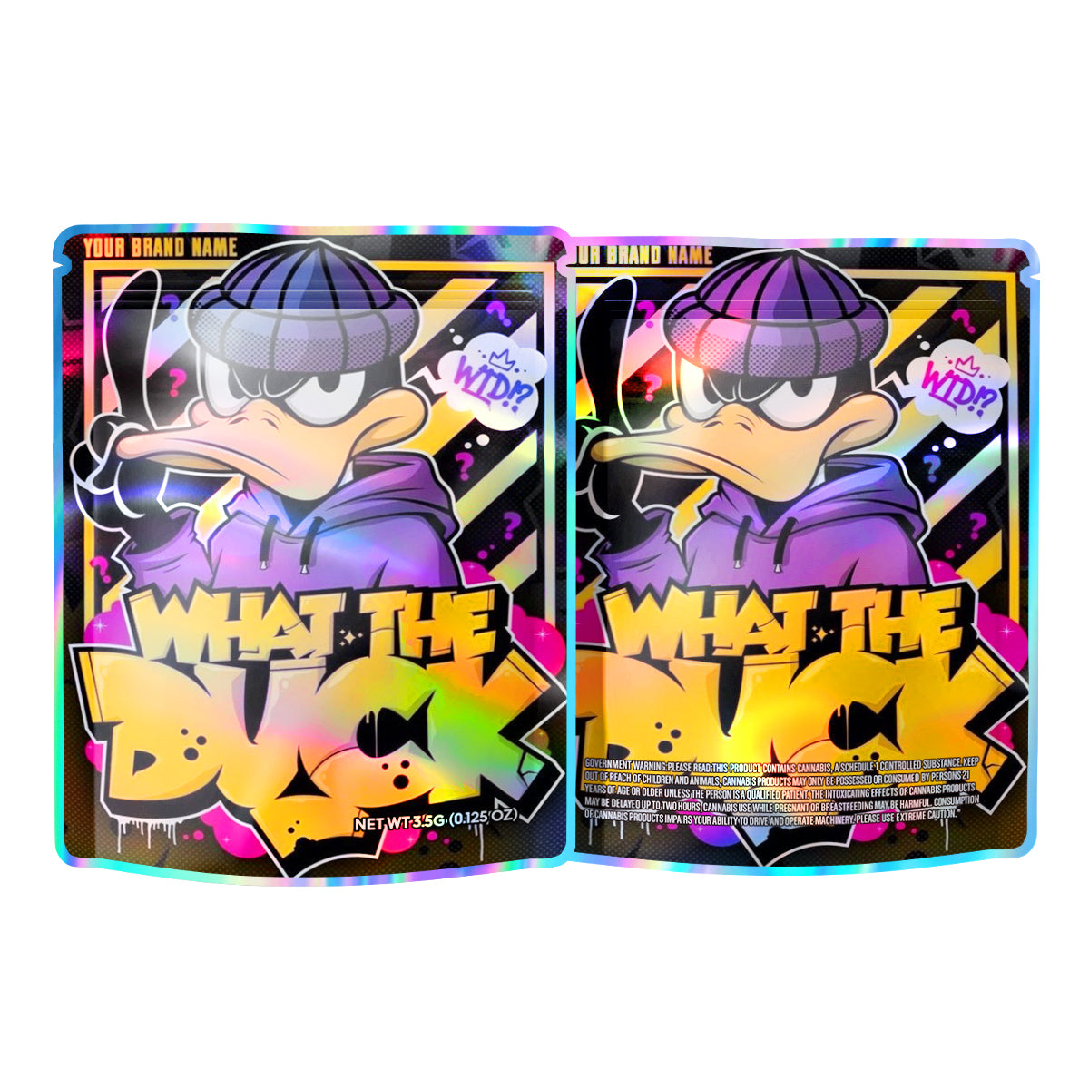 What The Duck 3.5G Mylar Bags