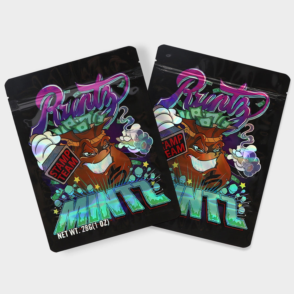 Runty Stamp Team Mintz 28G/1 Ounce Mylar Bags