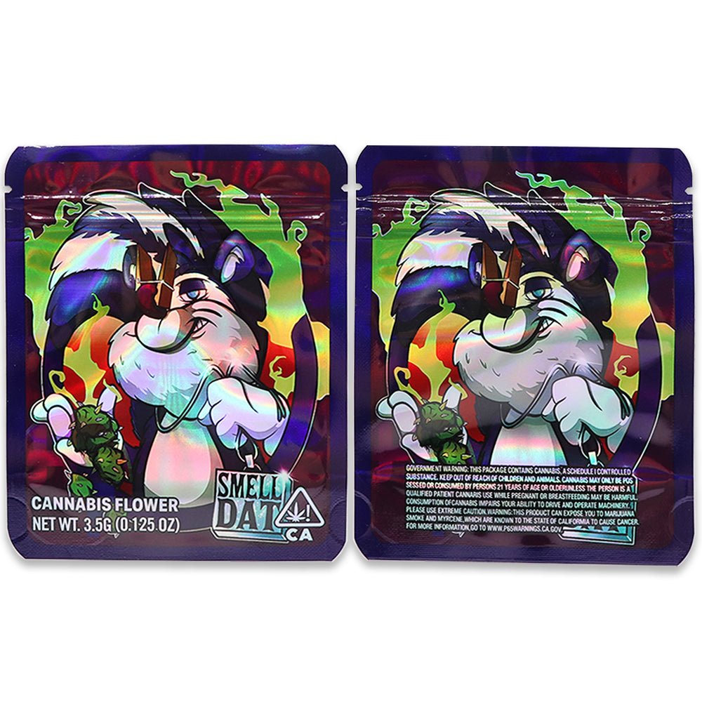 SMELLDAT Weed Mylar Bags 3.5 Grams