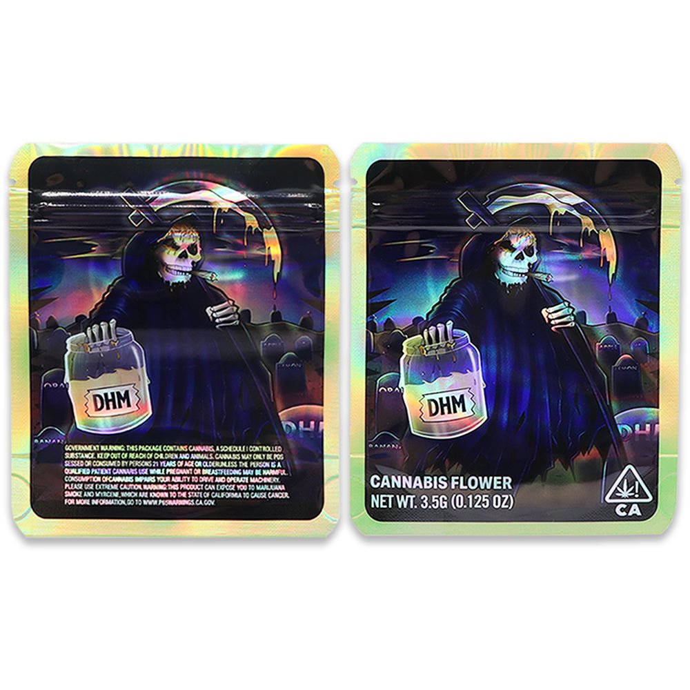 Halloween Grim Reaper Weed Mylar Bags 3.5 Grams