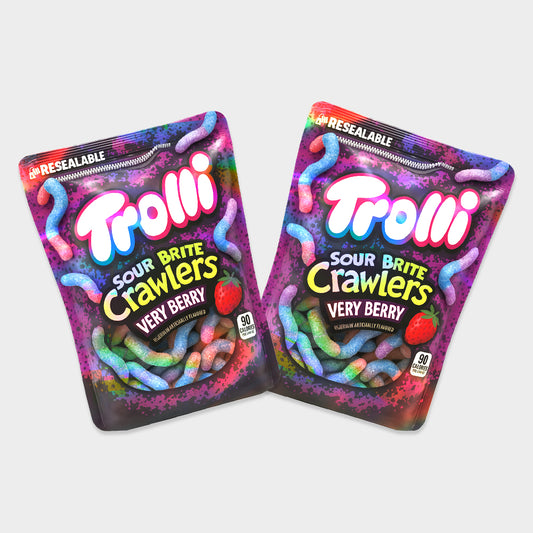 Trolli Sour Brite Crawlers Very Berry 3.5G Mylar Bags