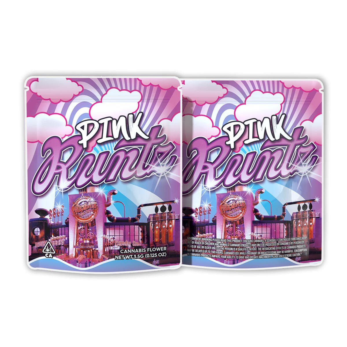 Pink Runtz Weed Mylar Bags 3.5 Grams